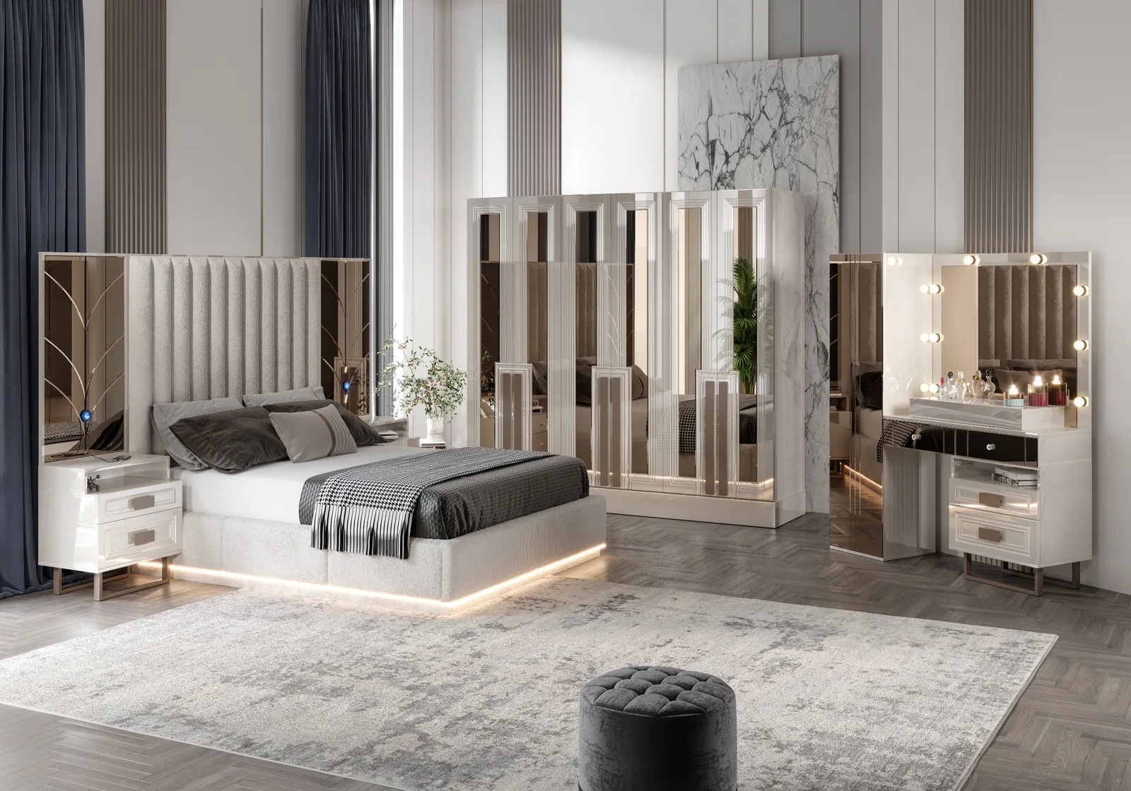 Fendi 6 Kapılı Gardrop 1